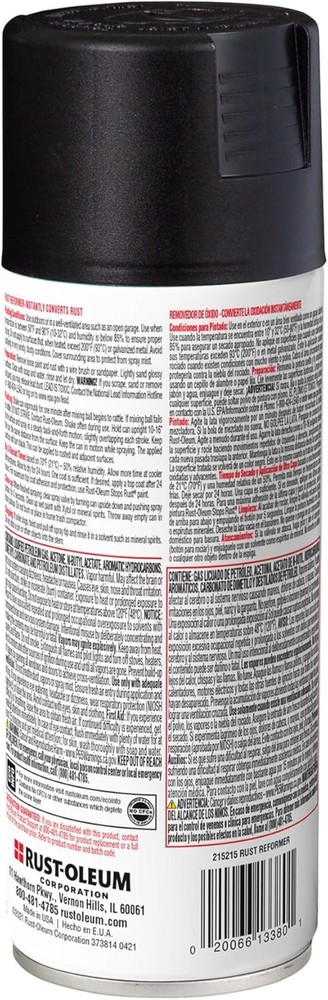 Rust-Oleum 215215-6PK Stops Rust Rust Reformer Spray, 10.25 oz, Black, 6 Pack
