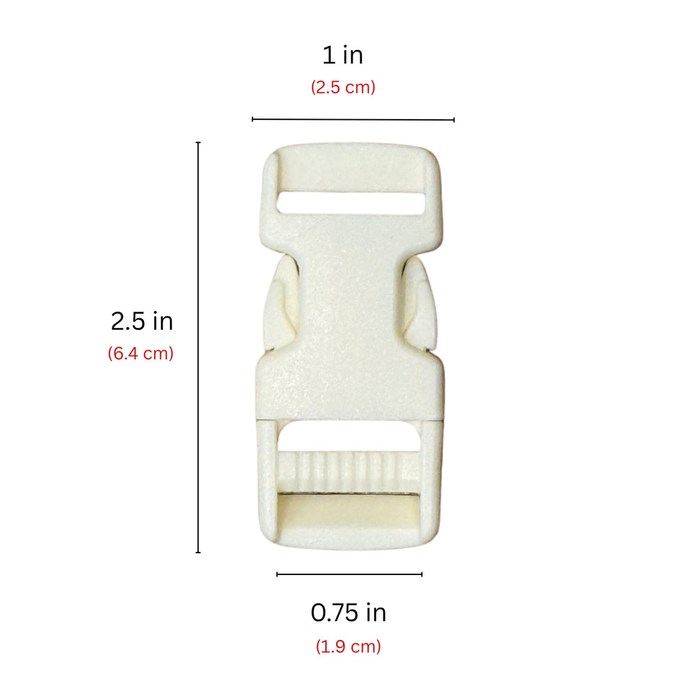 3/4” Side Release Buckles for Backpack Straps – Plastic Buckle – 5 10 25 Pack