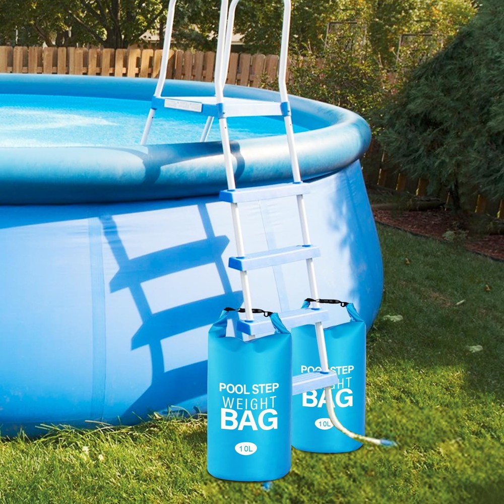 Pool Step Weights, Ladder Weights for Above Ground Pools, 2 Sky Blue