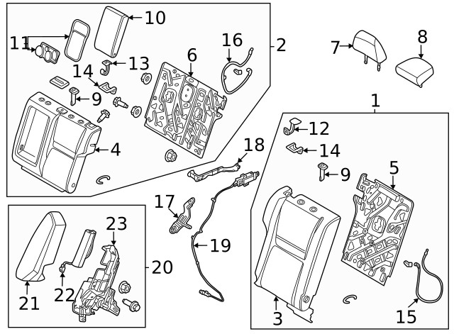 Genuine Nissan Headrest Outer 86430-4MT8C