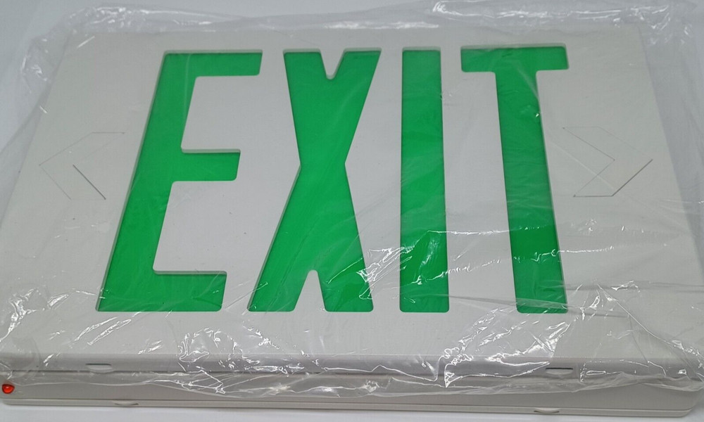 SPECTSUN Double Sided Faced Green Exit Sign with Arrows Model JEE2GWE