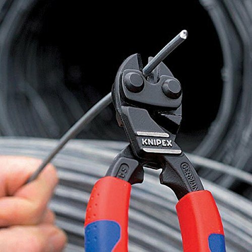 Knipex 7102200TBKA 8" High Leverage Cobolt Cutters, Tether Attachment - Comfort