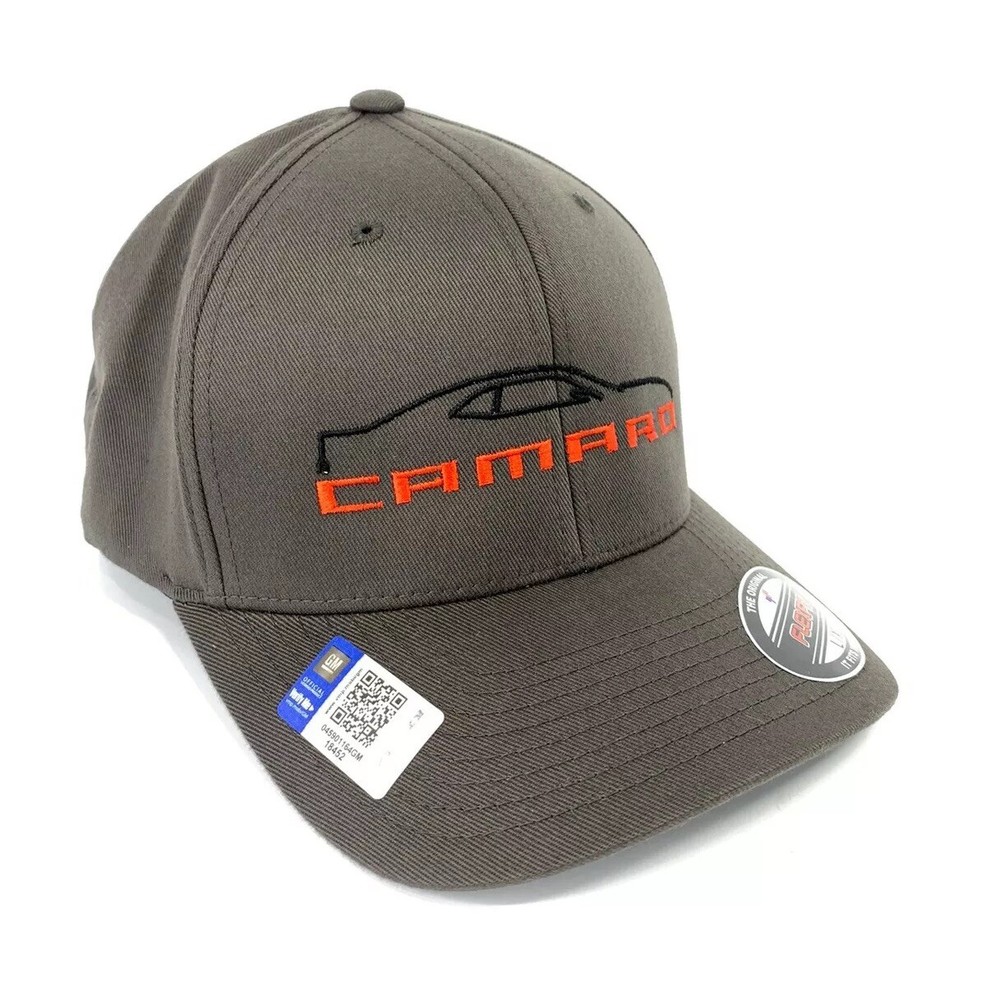 5th Generation Chevy Camaro Hat / Cap - Gray w/ Black Silhouette & Script Emblem