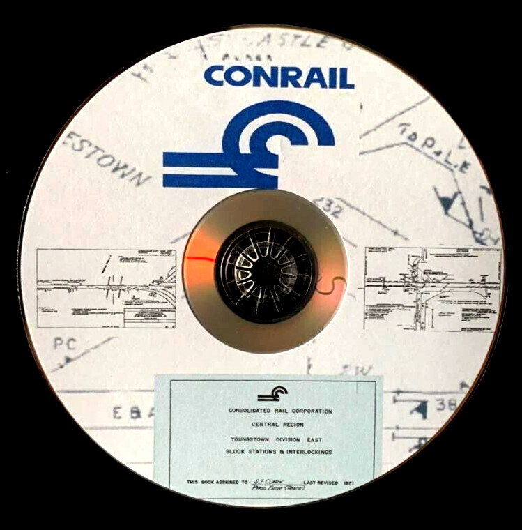 Conrail 1981 Youngstown East Interlocking Diagrams  PDF pages on DVD