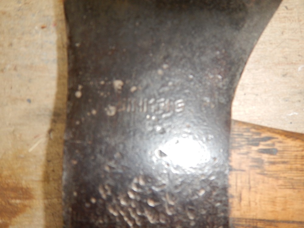 Vintage Simmons Double bit axe -octagon straight Handle may be hand made handle?