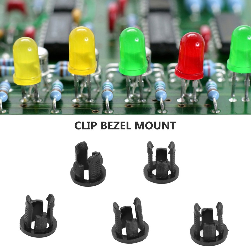 200x Plastic LED Holder Light Mounting Holders Bulb Diode Base Clip Panel So NEW
