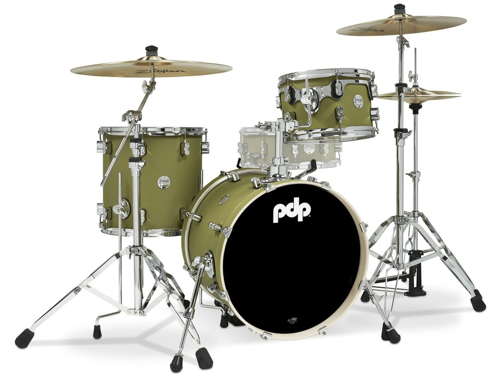 PDP Concept Maple Series 3-Piece Bop Shell Pack, Satin Olive