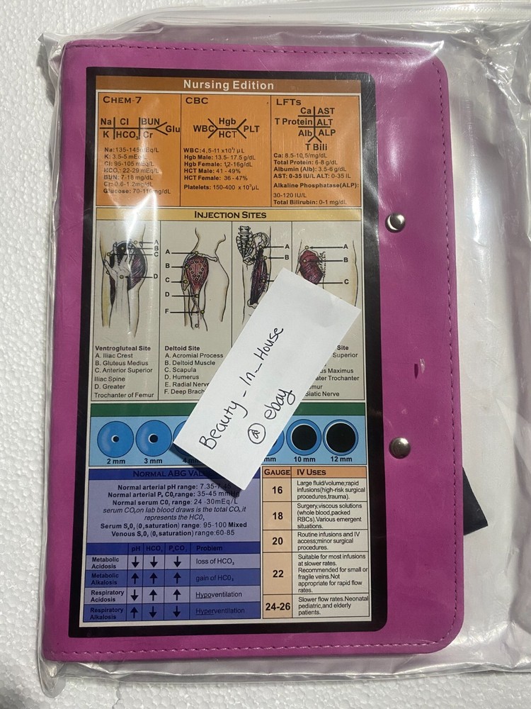 Nursing Edition Clipboard Folding Pocket Reference Clipboard 