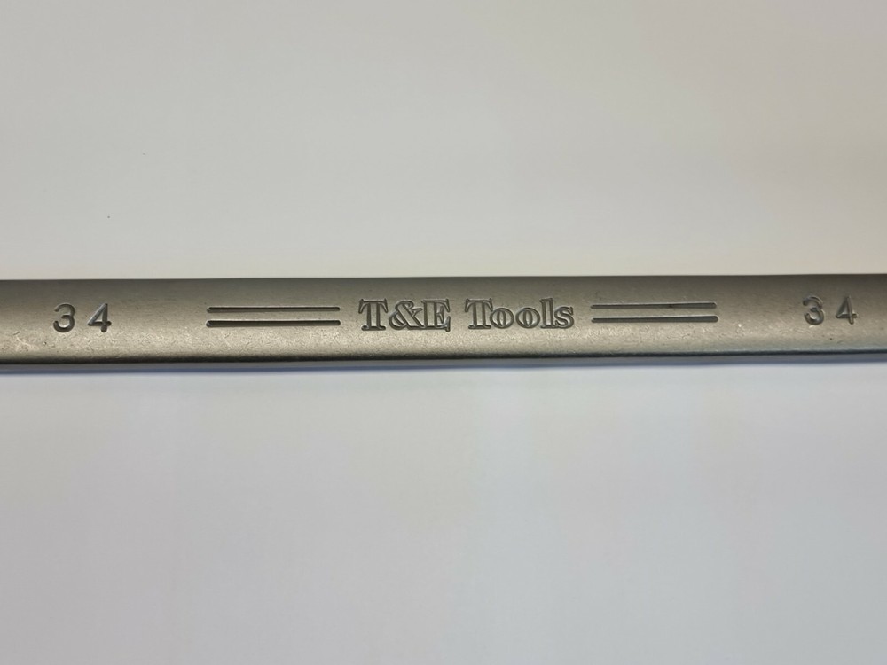 T&E Tools 34mm 63434 12 Point Combination Wrench Open End Ring Spanner - 470mm