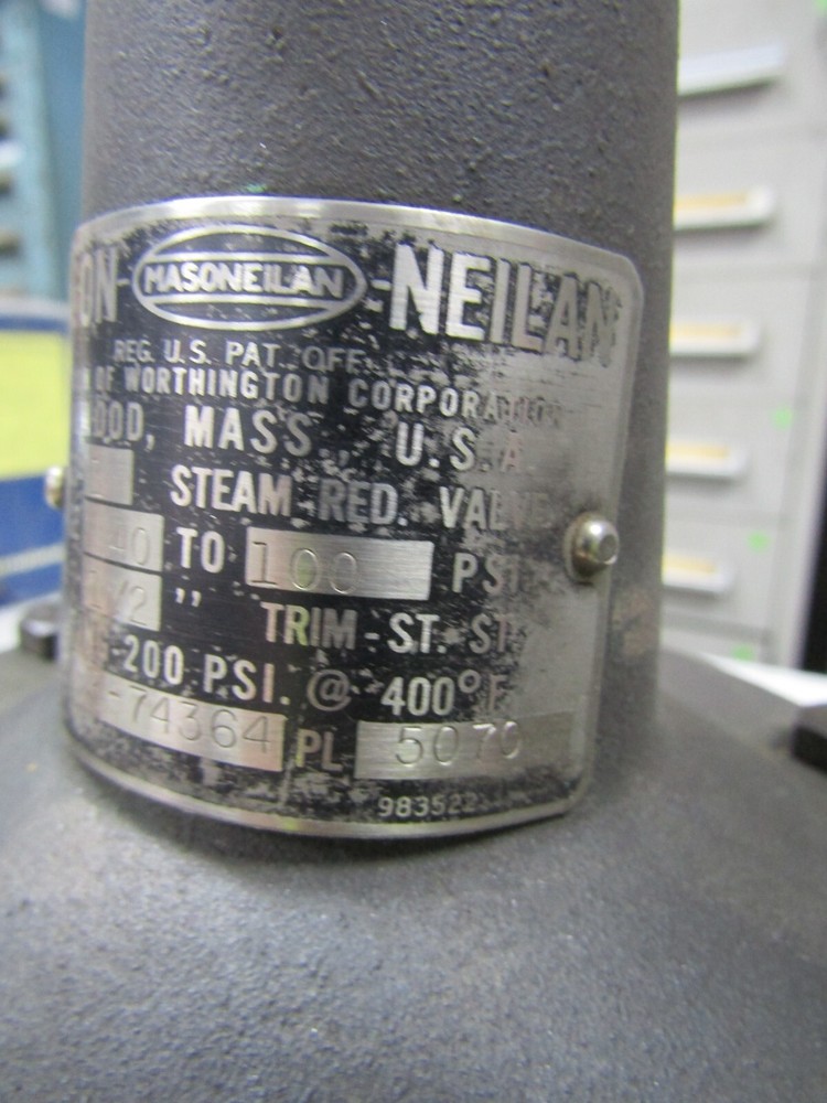 💥MASON-NEILAN 1/2" PRESSURE REDUCING VALVE 40-100 PSI NO 33-1