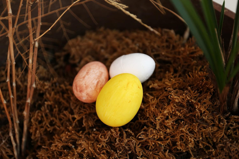 18-Pack 4 Inches Easter Craft Foam Eggs, White Polystyrene Foam Eggs, Use for Ea