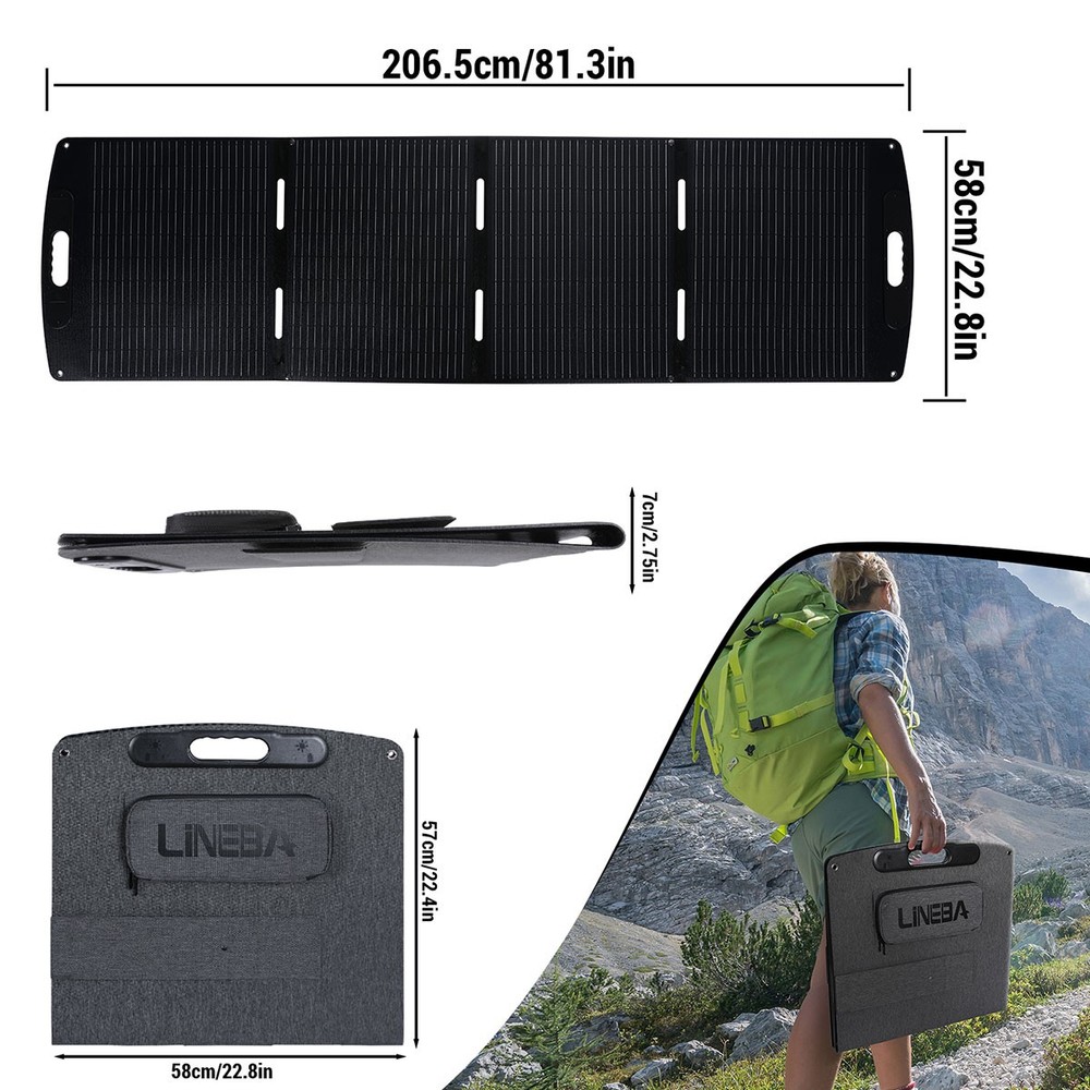 100w - 200w Foldable Solar Panel Portable Solar Charger Rv Camping Solar System