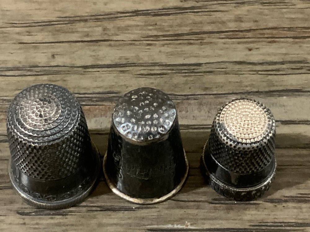 Three Sterling Silver Thimbles