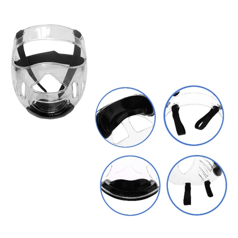Taekwondo Face Shield Protective Mask Head Protector for Boxing Training