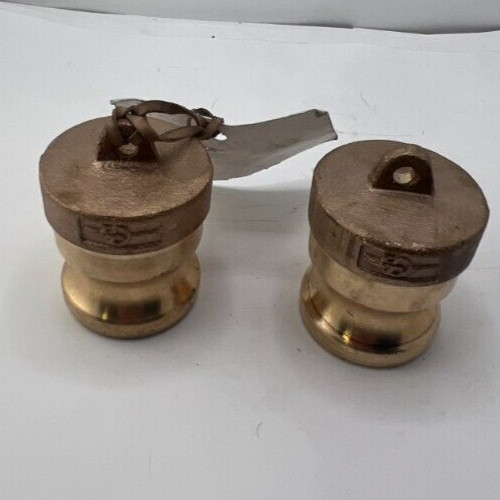 (QTY 2) Dust Plug Adapter Hose Fitting Camlock 2" Outer Diameter 2.14" Height