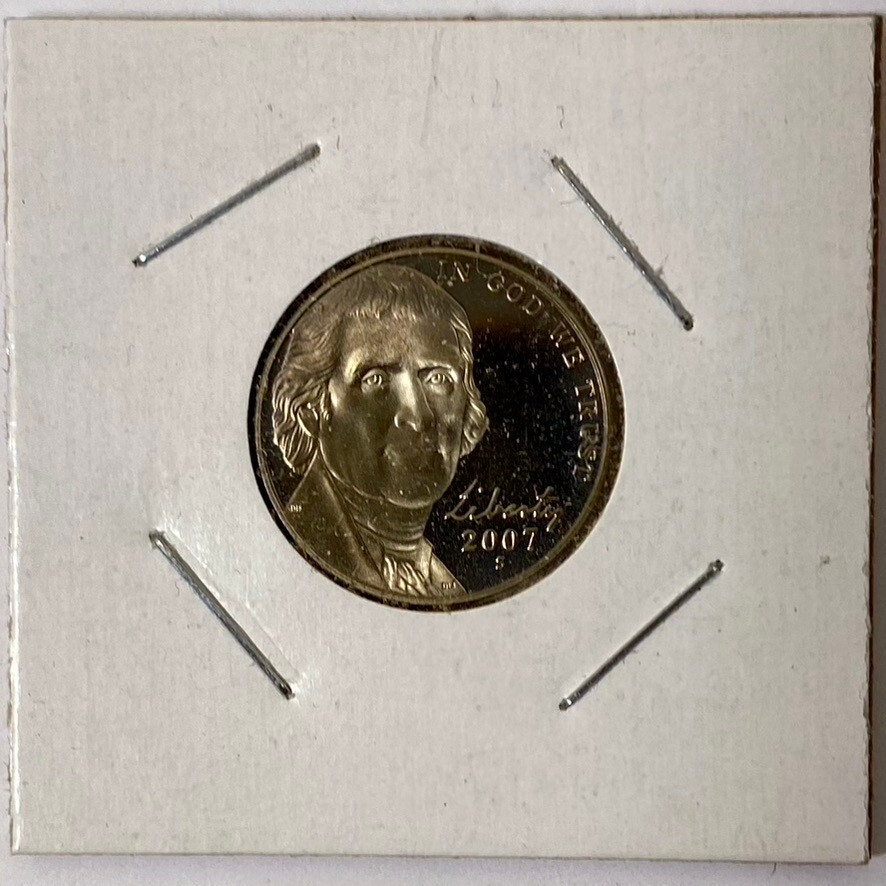 2007 S Deep Cameo Proof Jefferson Nickel