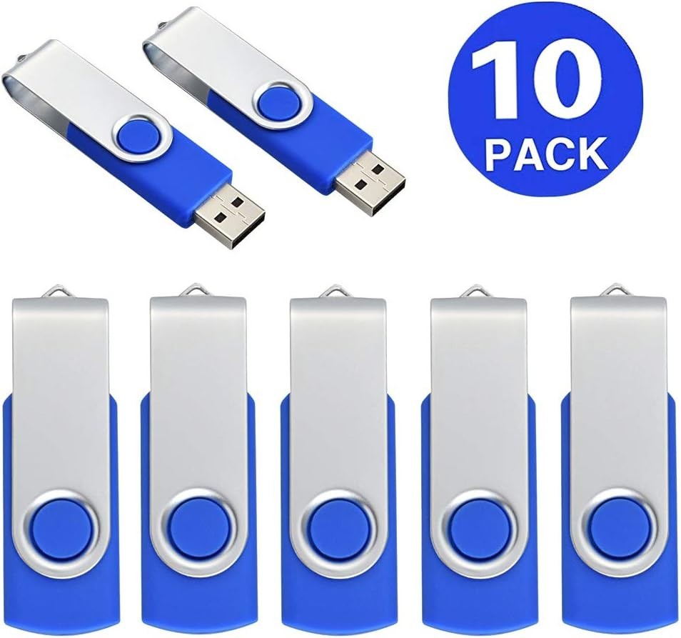 10 Pack 2GB Blue USB Flash Drive Memory Stick
