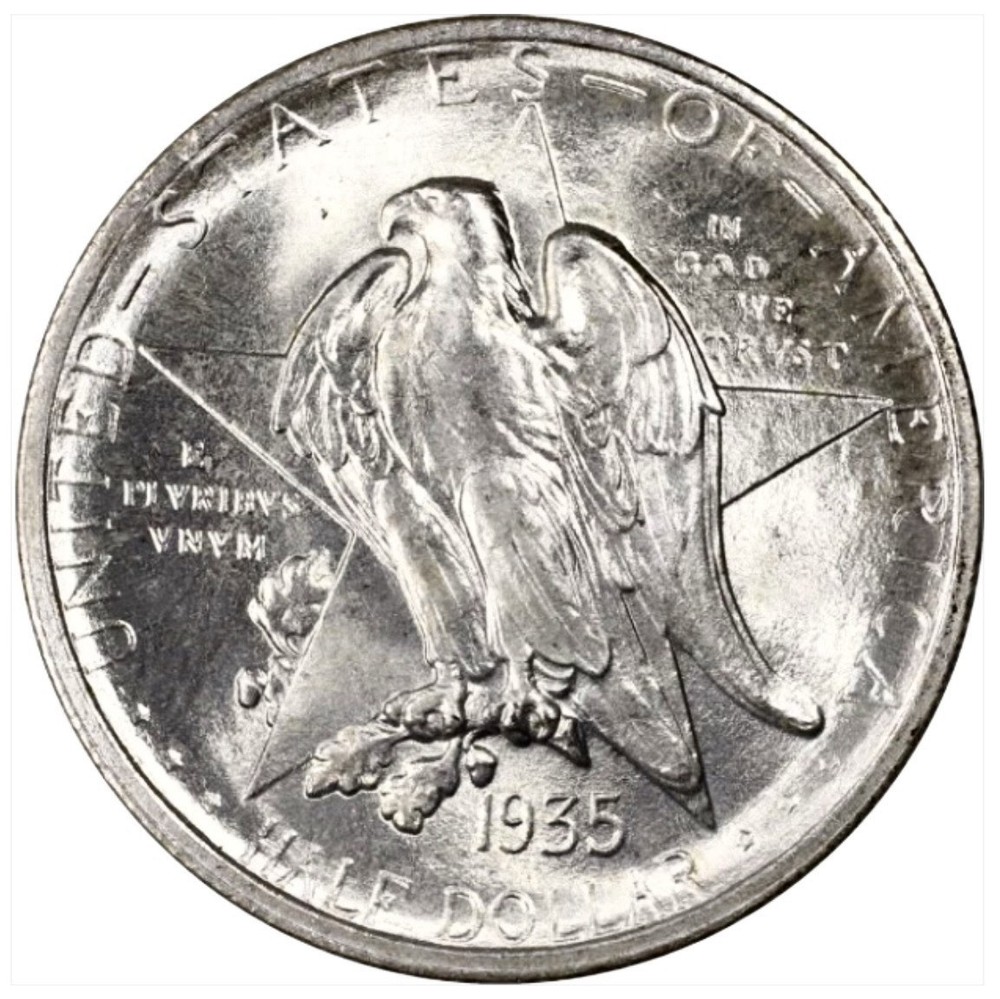 1935 TEXAS COMMEMORATIVE HALF DOLLAR PCGS MS67