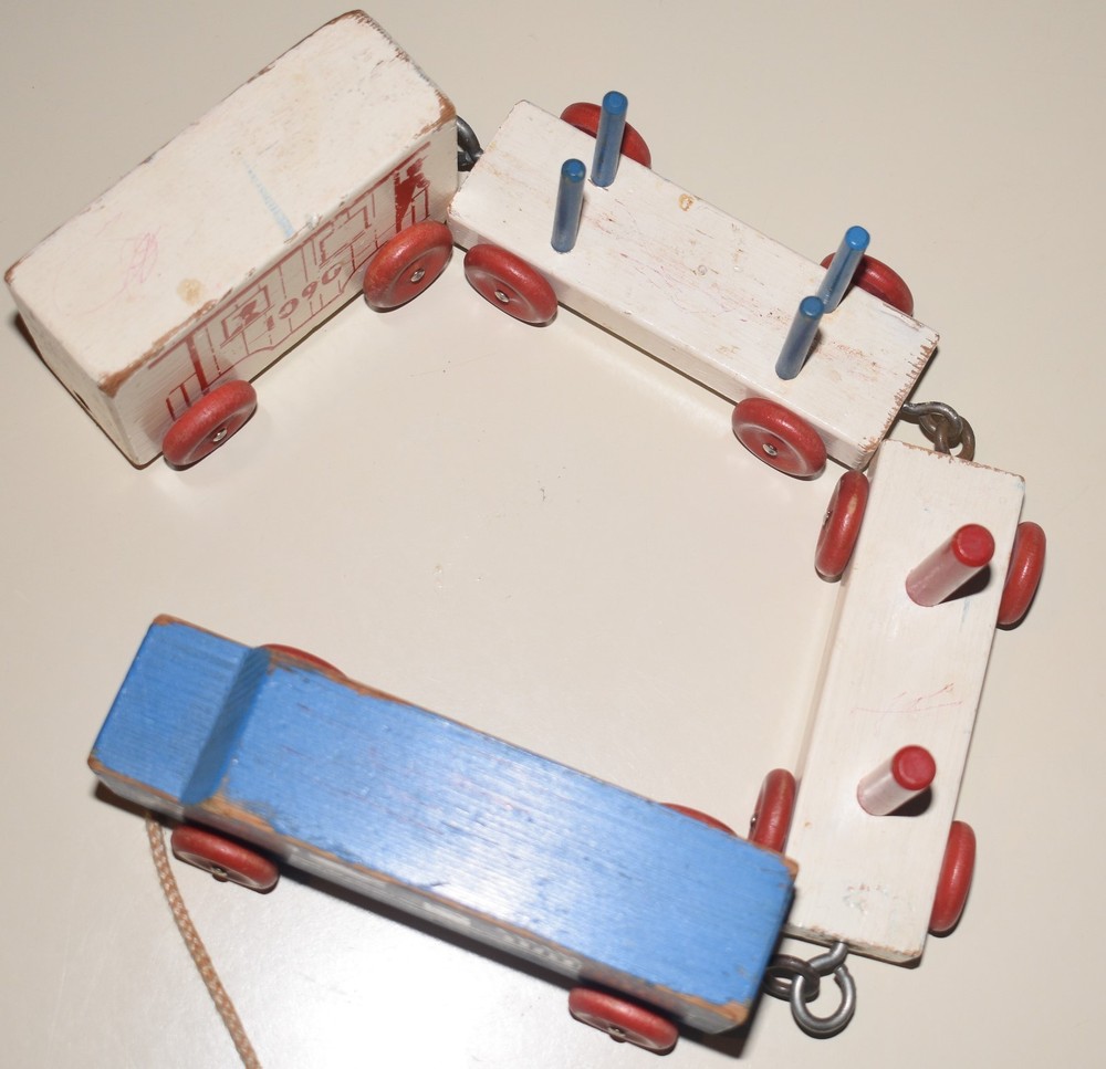 Vintage Wooden Pull Train