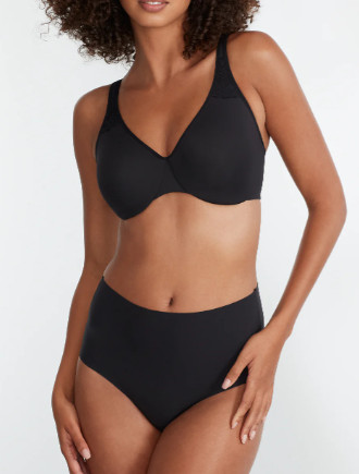 Reveal BLACK Low-Key Full-Coverage Minimizer Underwire Bra, US 32DDD