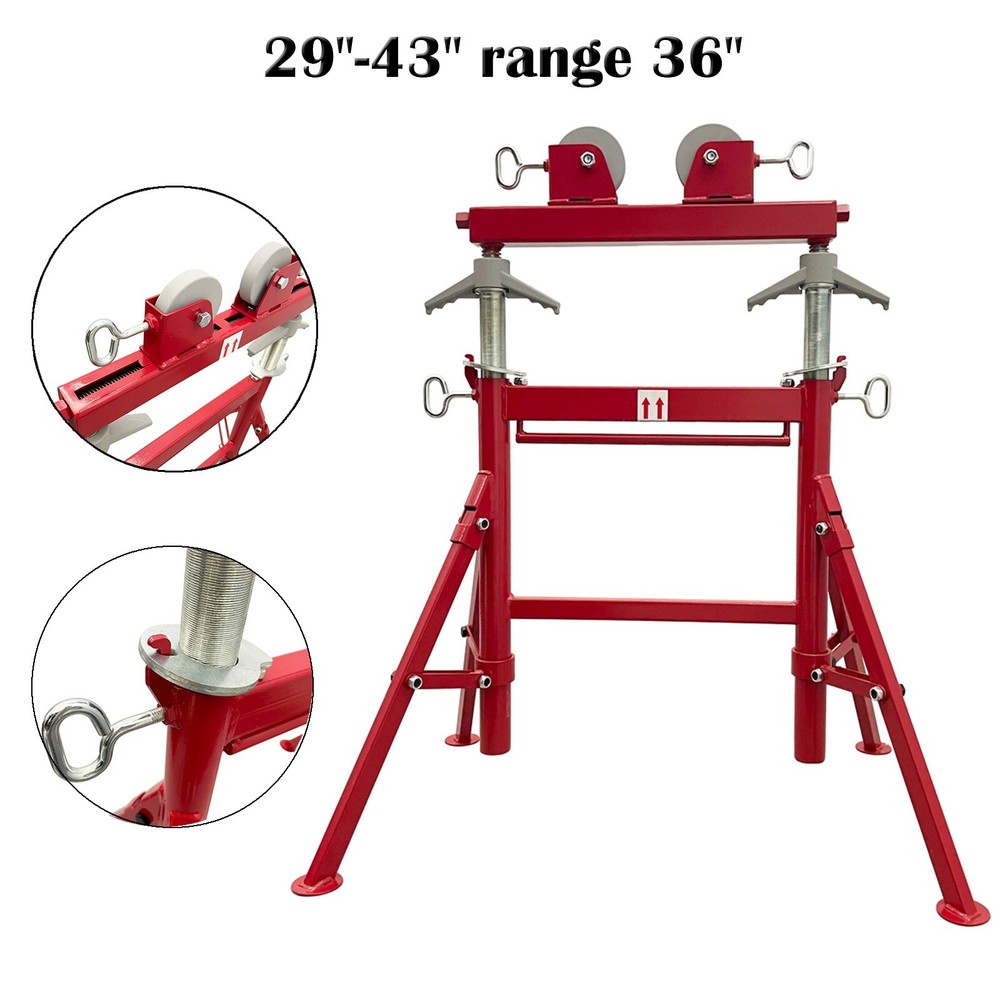 Adjustable Pipe Support Clamp Welding Positioner Height Adjustable 29"-43"