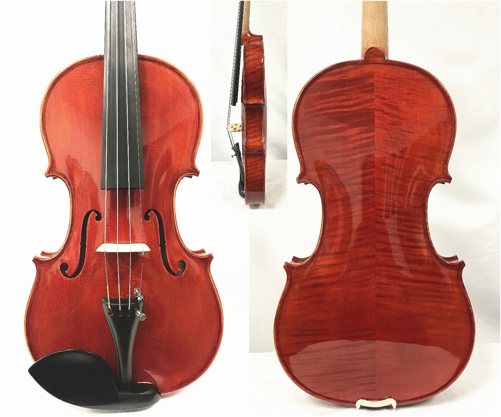 ADVANCED 4/4 SIZE VIOLIN, Dominant Strings + Despiau Bridge,DEEP & POWERFUL TONE