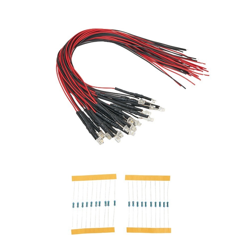 Easy to Install Warm White LED Light Set 20pcs Pre Wired for Train Layouts