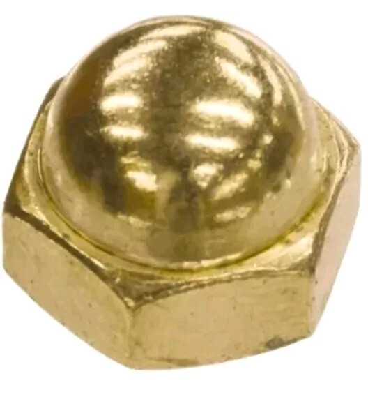8-32 Brass Acorn Nuts. (25) SOLID Brass. QUALITY Hardware.