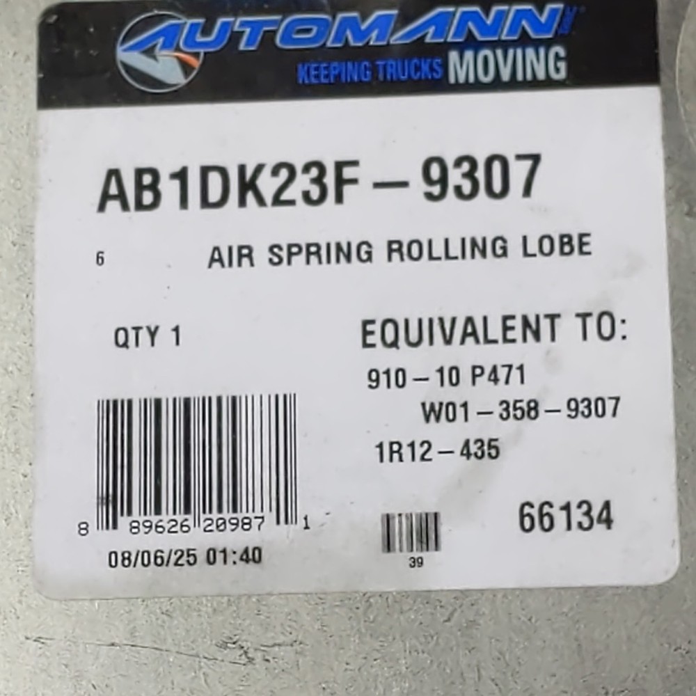 Automann Rolling-Lobe Air Spring Assembly – Model AB1DK23F-9307