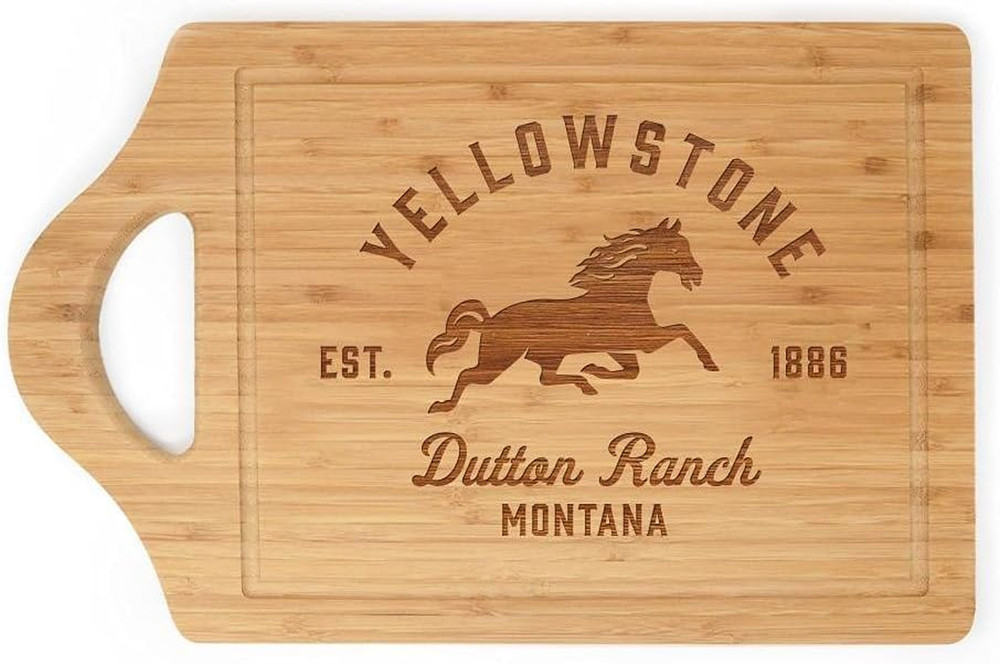 Yellowstone Dutton Ranch Montana Laser Engraved Cutting Board