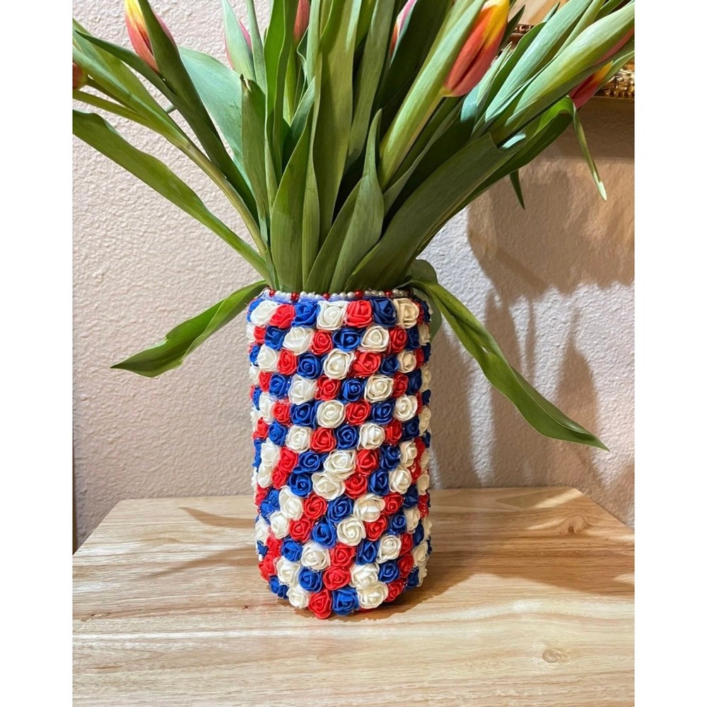 Handmade Vase From Foam Roses