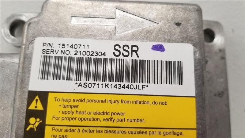 05 CHEVY SSR SRS BAG MODULE 15140711