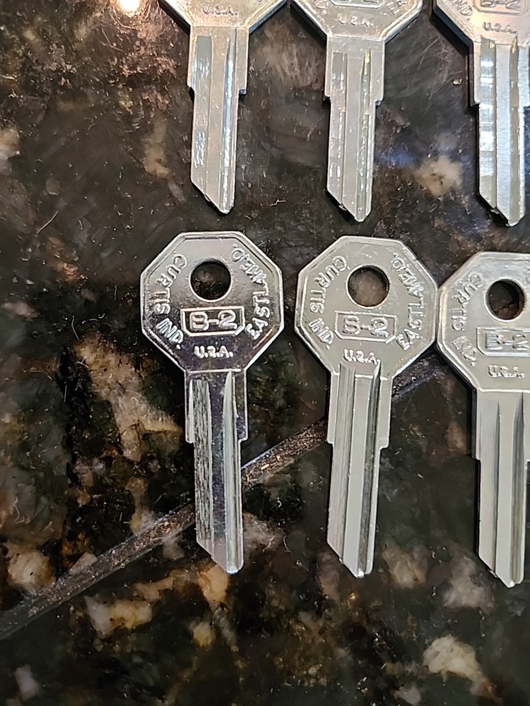 6 × Curtis B2 key blank B-2 key blanks