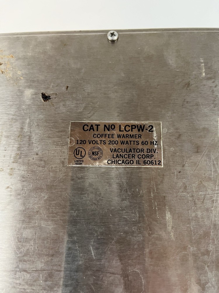 Vaculator LCPW-2 Double Coffee Pot Burner TESTED