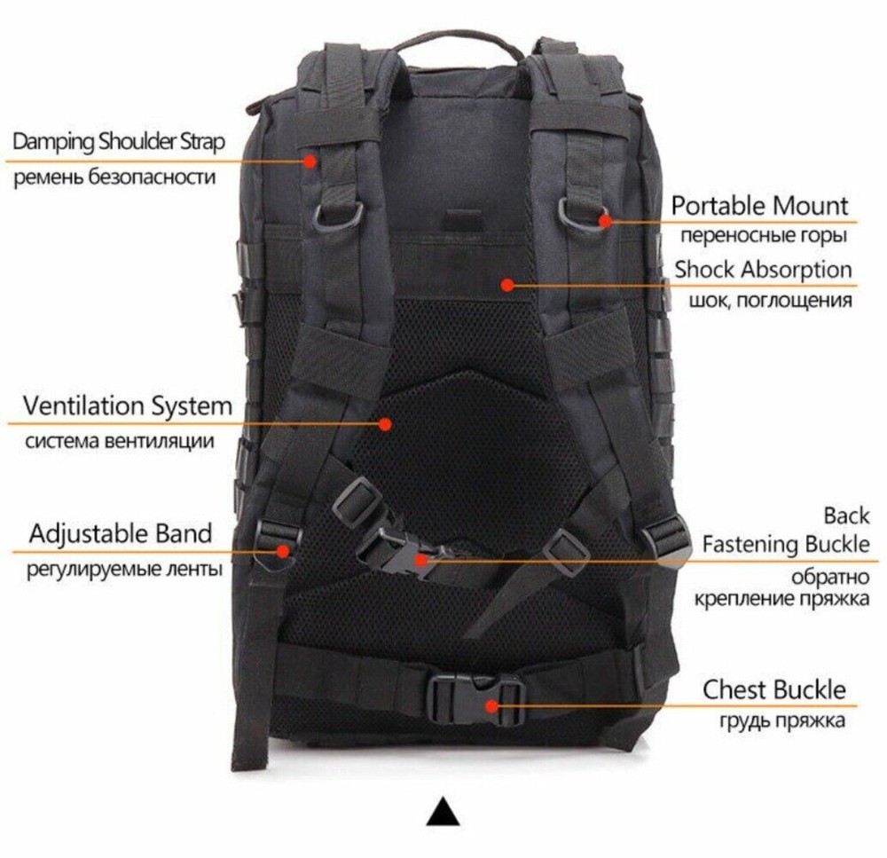 45L Military Tactical Backpack Waterproof Heavy Backpack for Laptop Backpack