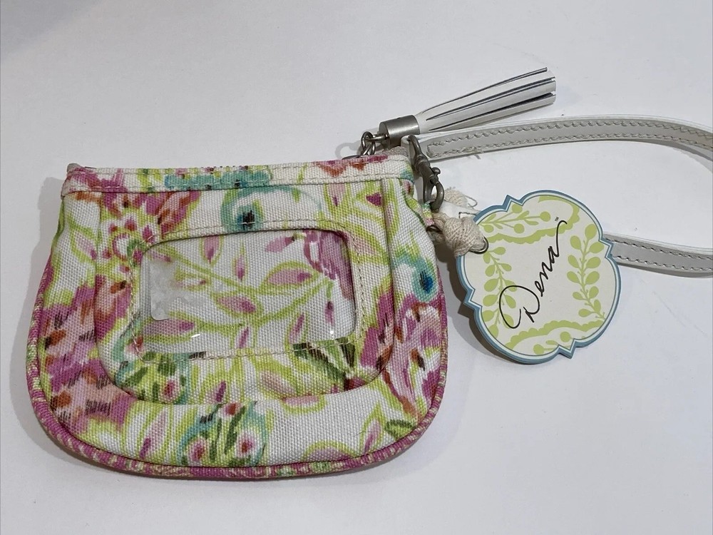 Dena ID Small Wallet While Floral