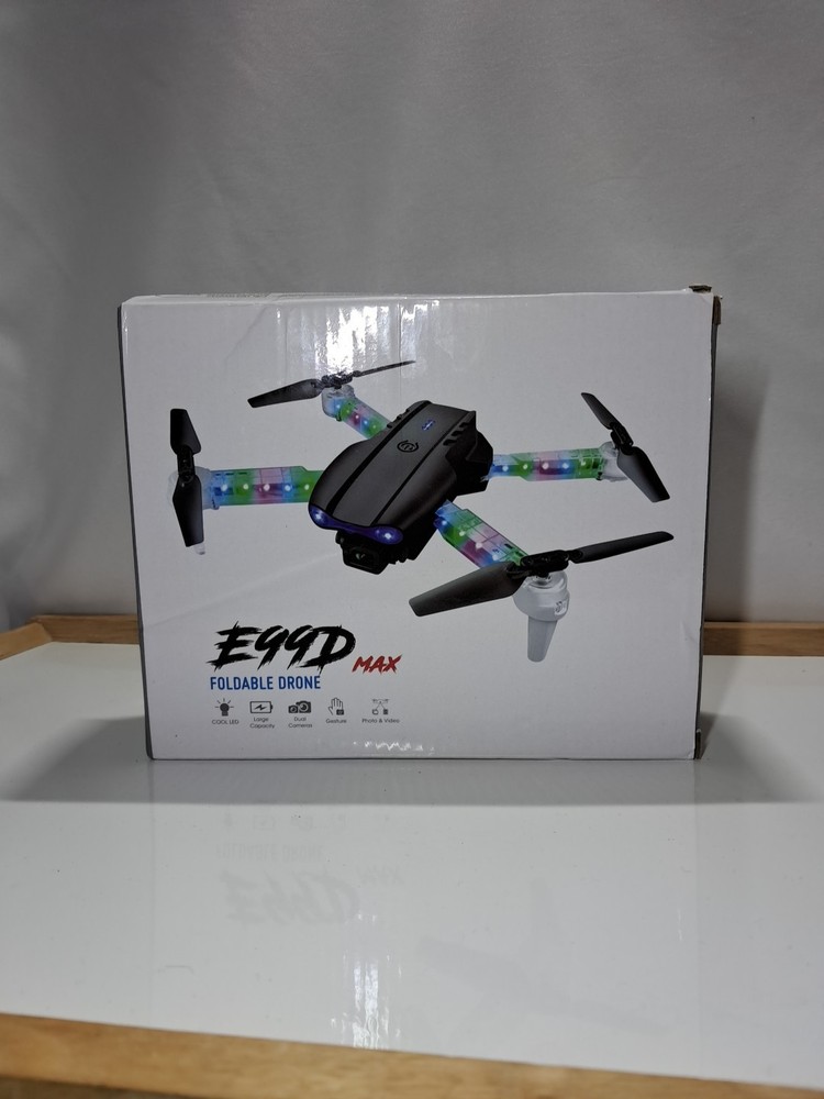 E99D Max Foldable Drone with Dual 4K Camera, App Control, FPV Live Video/Photo