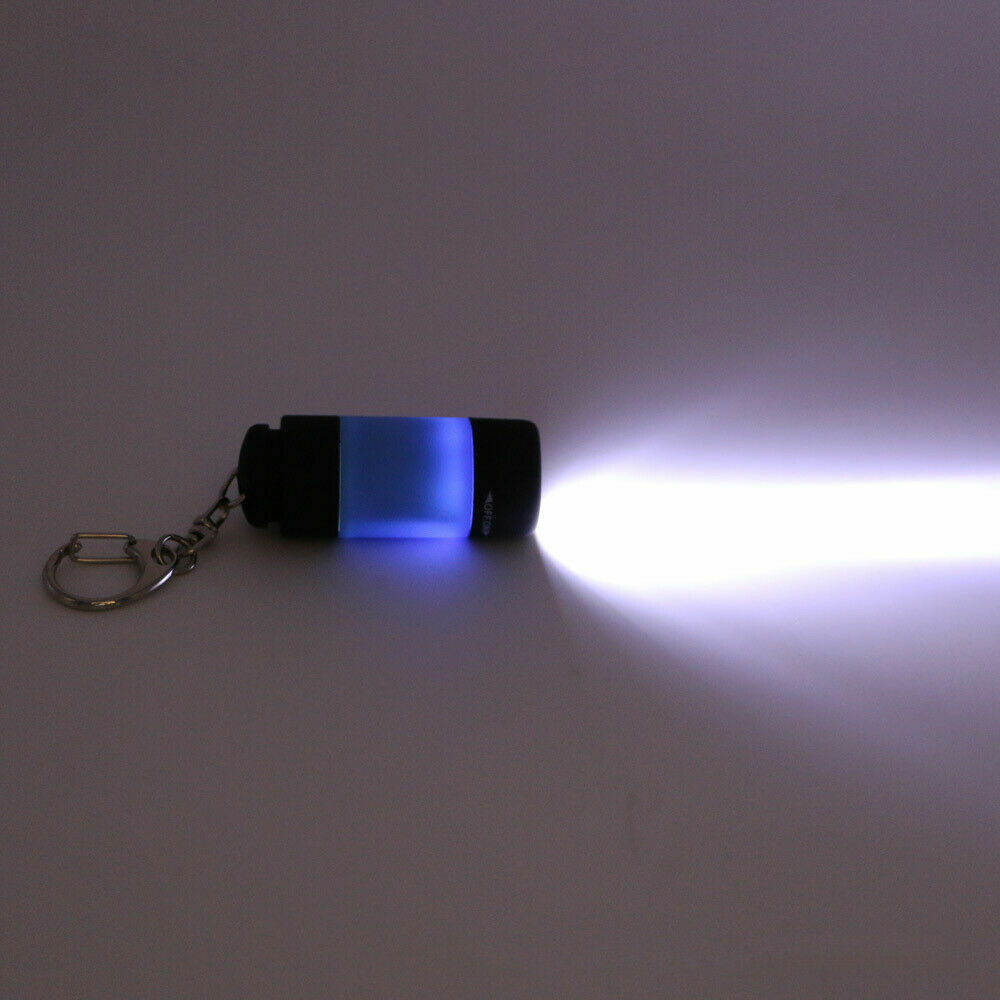 1pc Mini USB Rechargeable Torch LED Light Flashlight Lamp Pocket Keychain Torch