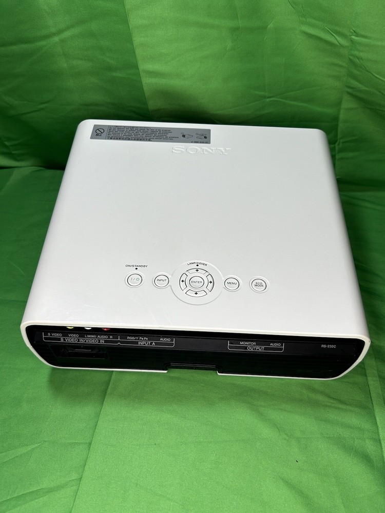 SONY DATA PROJECTOR white W/ Power Cable , Remote & Adapter VPL-EX100 *Tested*