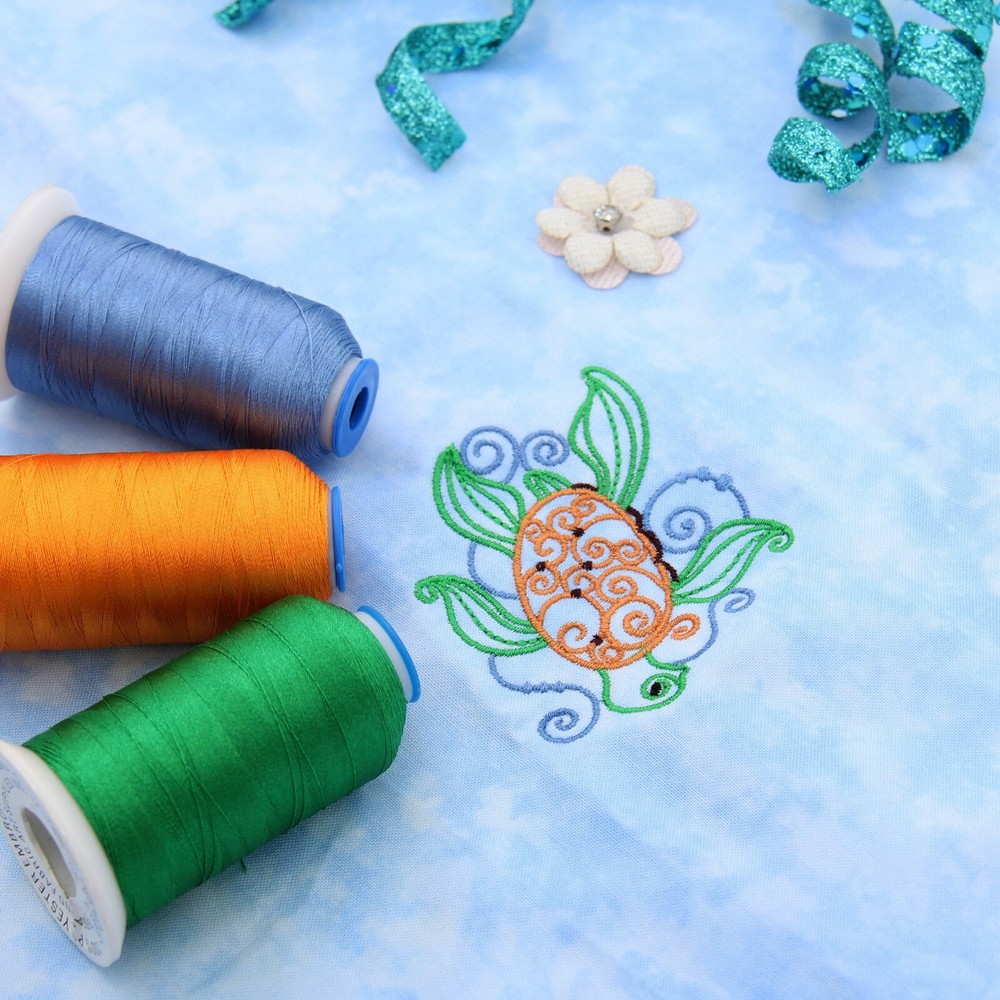 BEST 40 COLOR MACHINE EMBROIDERY THREAD SET - HUGE 1000 METER POLYESTER SPOOLS