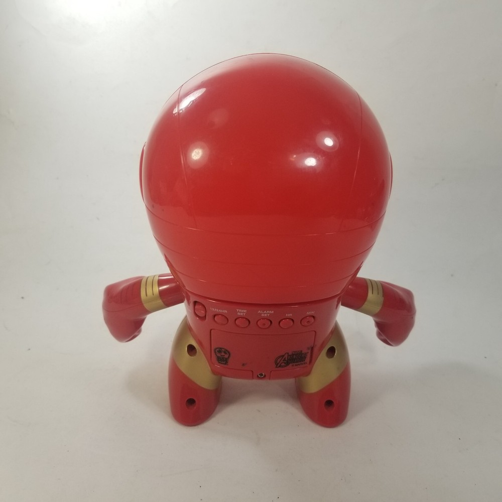 Marvel Iron Man Alarm Clock Digital Red Gold