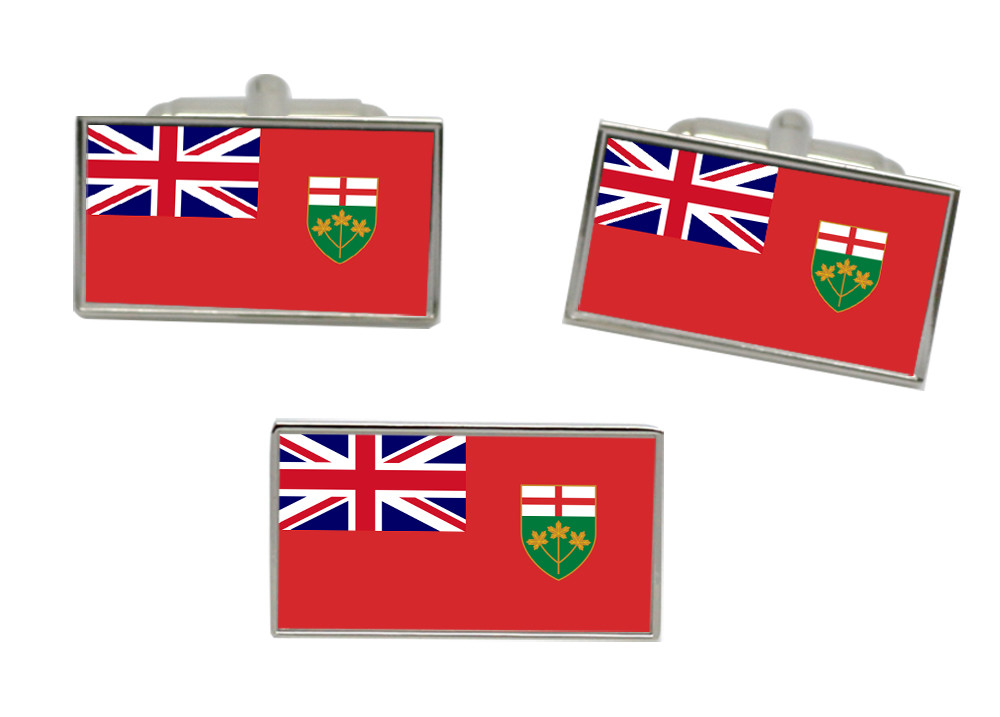 Ontario (Canada) Flag Cufflink and Tie Pin Set