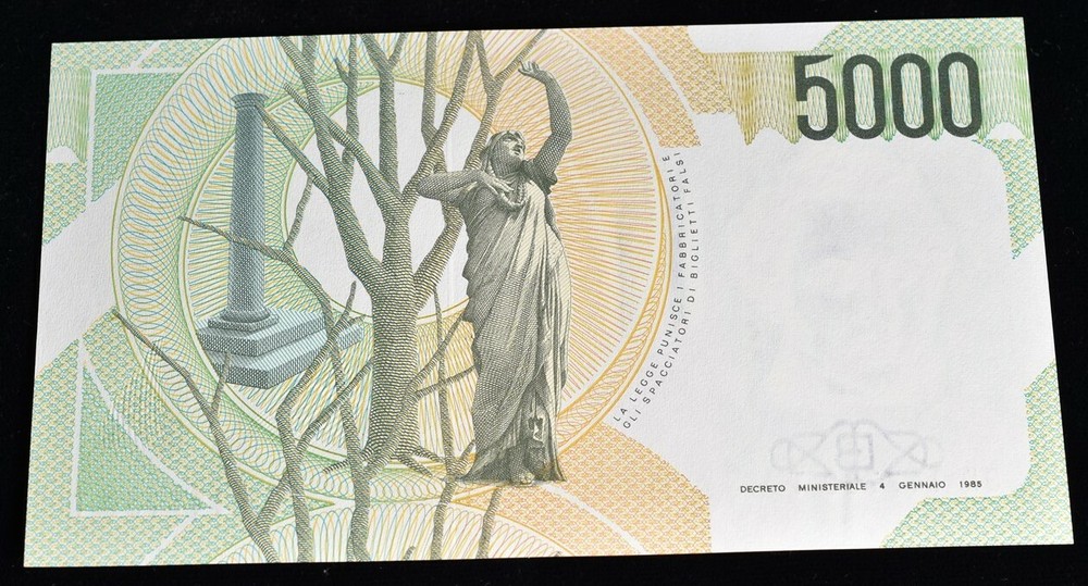Italy 5000 Lire Banknote - CAT $15 #111C - UNC