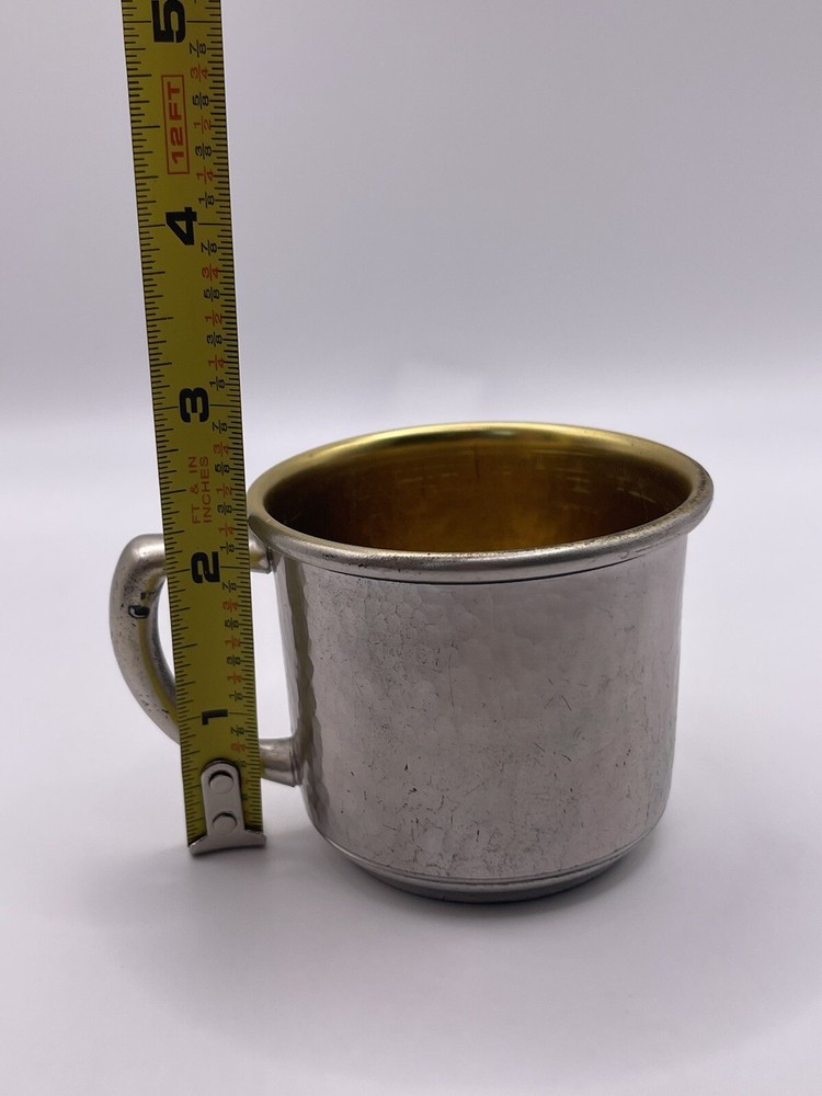 Vintage Antique Silverplate Hand Hammered Small Cup