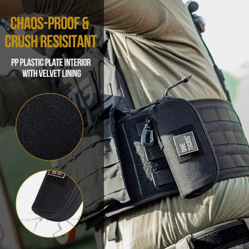 Tactical Molle Glasses Pouch Hard Case Shockproof Sunglasses Case Protective Box
