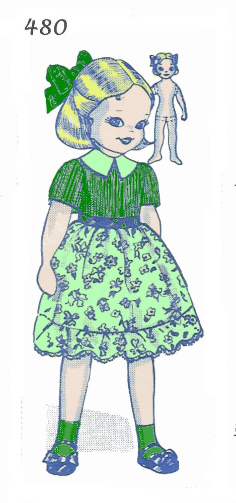 480 Design Soft Rag Doll Pattern with Clothes Mail Order