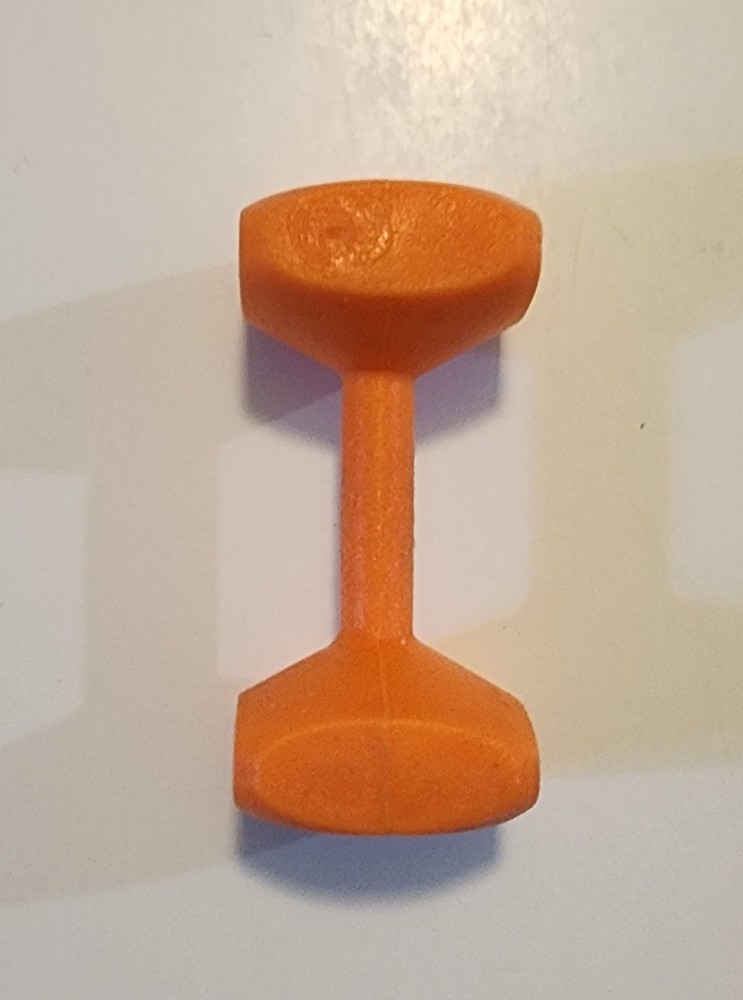Dog Obedience Training Dumbbell, Small, Orange Plastic