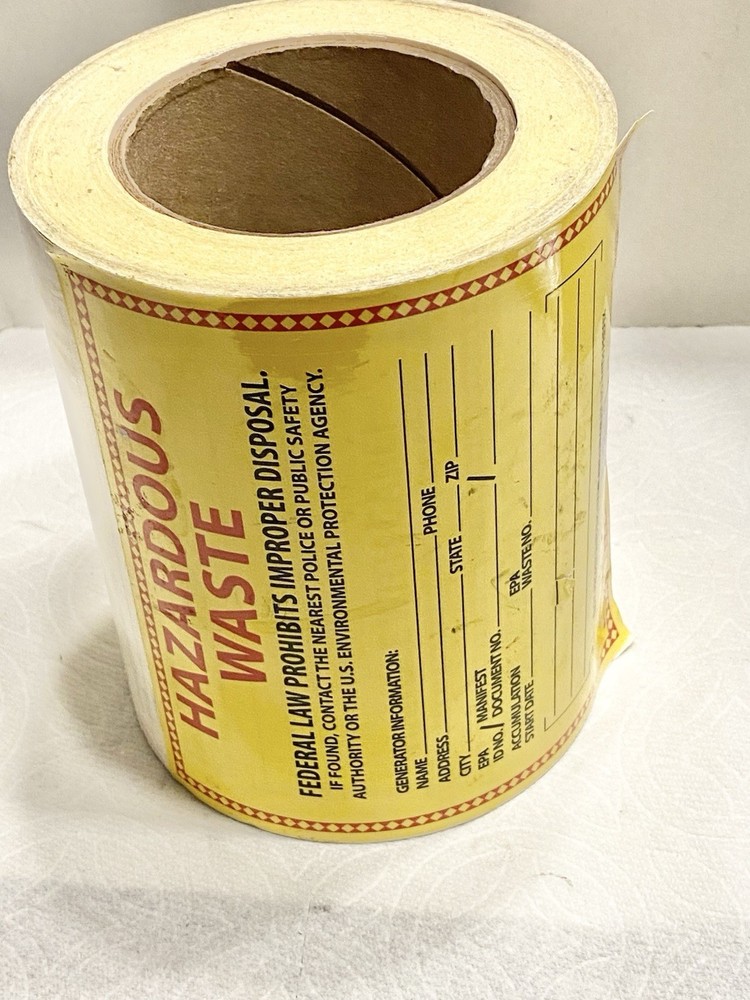 Hazardous Waste Labels 6" x 6"