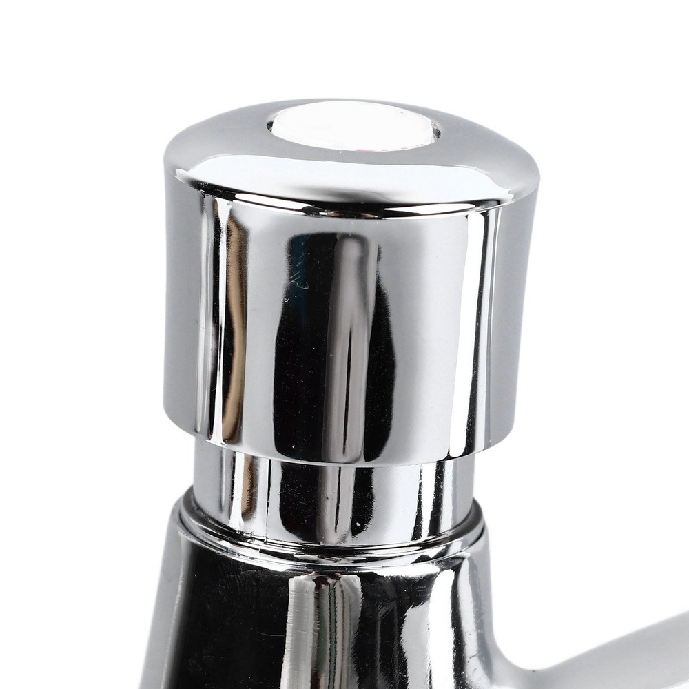 Basin Sink Faucet Push Button Design Water Saving Rugged Time Delay US