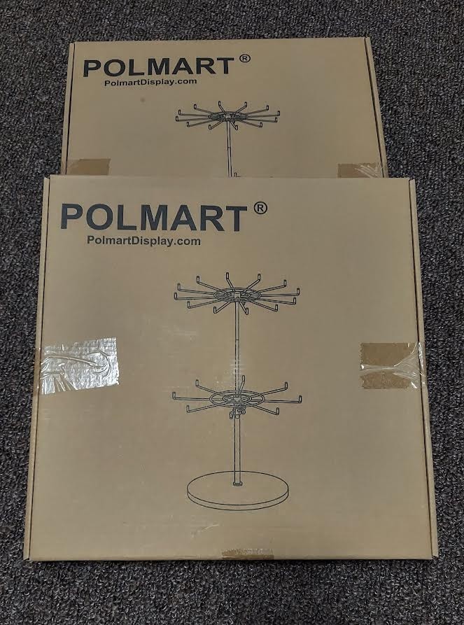 Polmart E201BL Display Two Tier Counter Top Spinner